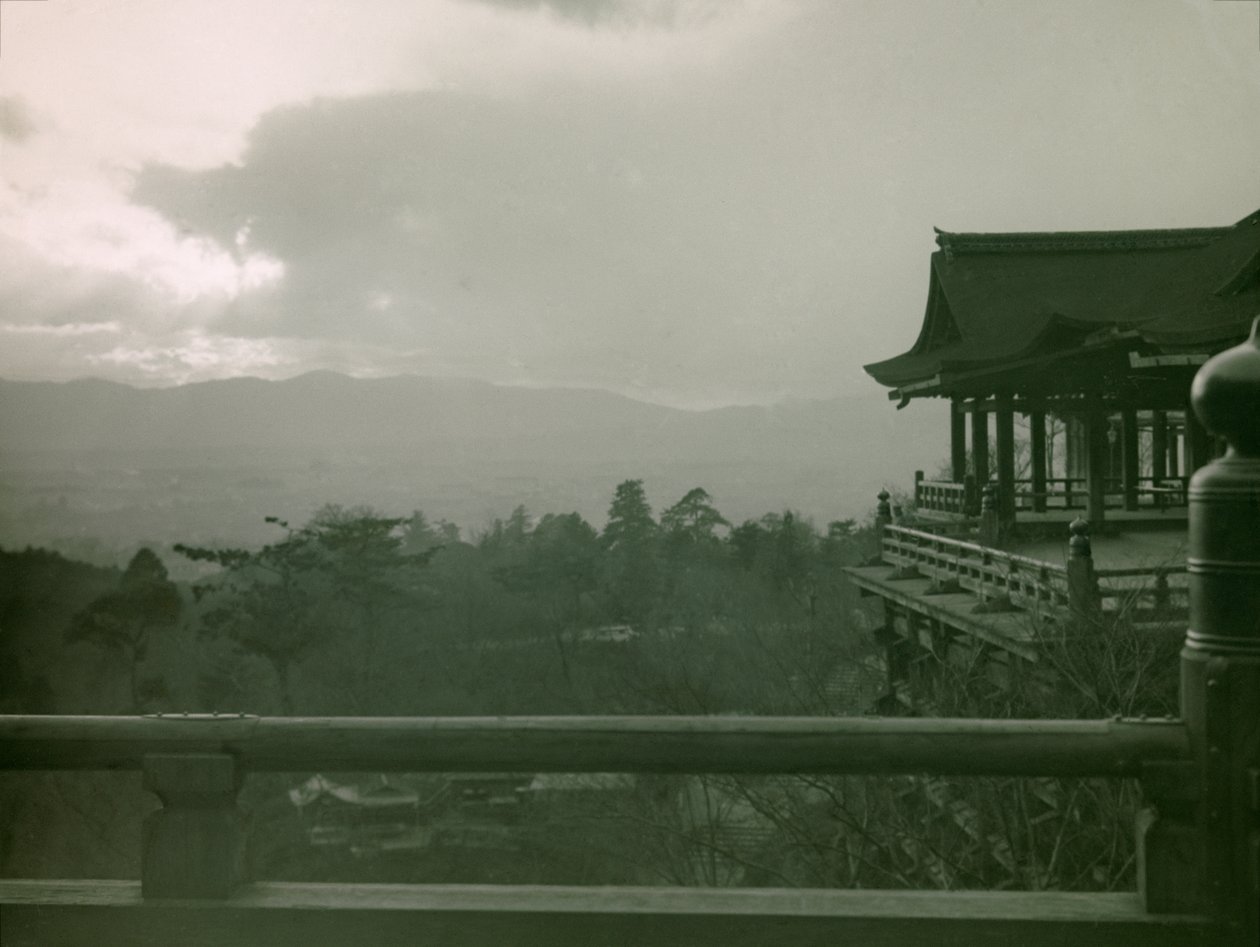 Kiyomizu-dera tempel i Kyoto, ca. 1900 - 1915 (fotografi) af Teijiro Takagi