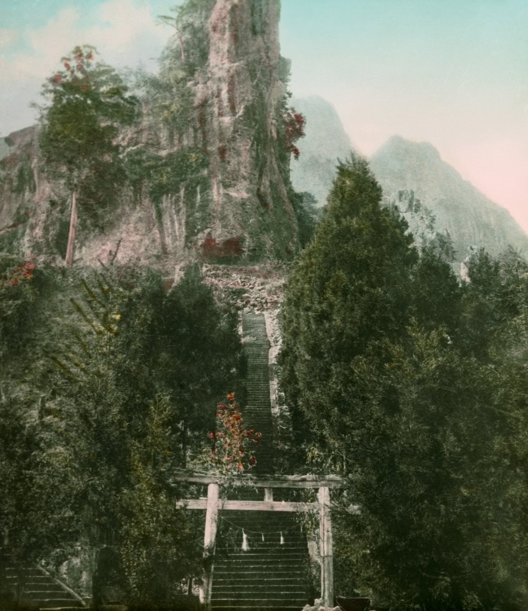 Udsigt over Mount Myogi i Gunma Prefecture, ca. 1900 - 1915 (fotografi) af Teijiro Takagi