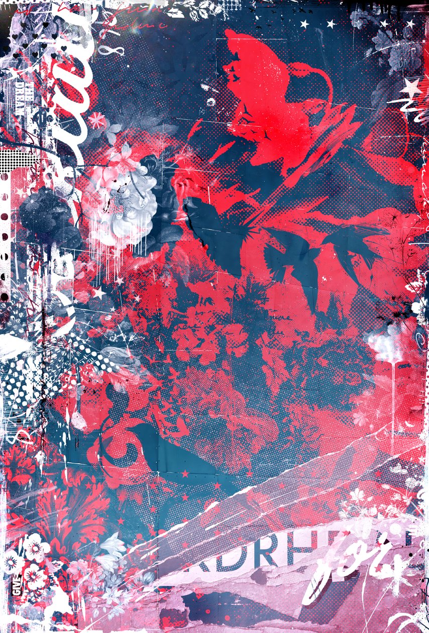 Beyond Leisure, 2015 (Collage på lærred) af Teis Albers