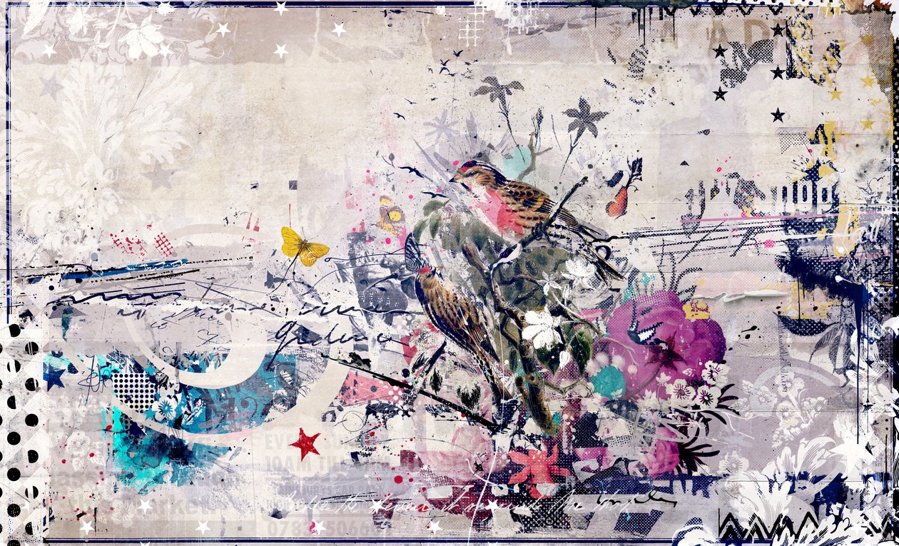 Bigger Better, 2014 (Collage på lærred) af Teis Albers