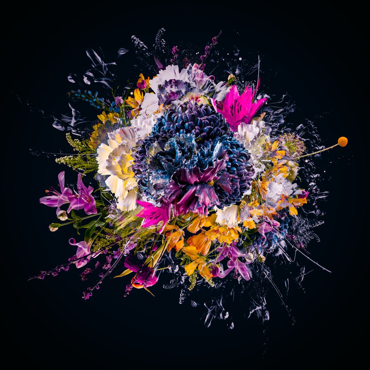 Bouquet III, 2018 (Collage på lærred) af Teis Albers