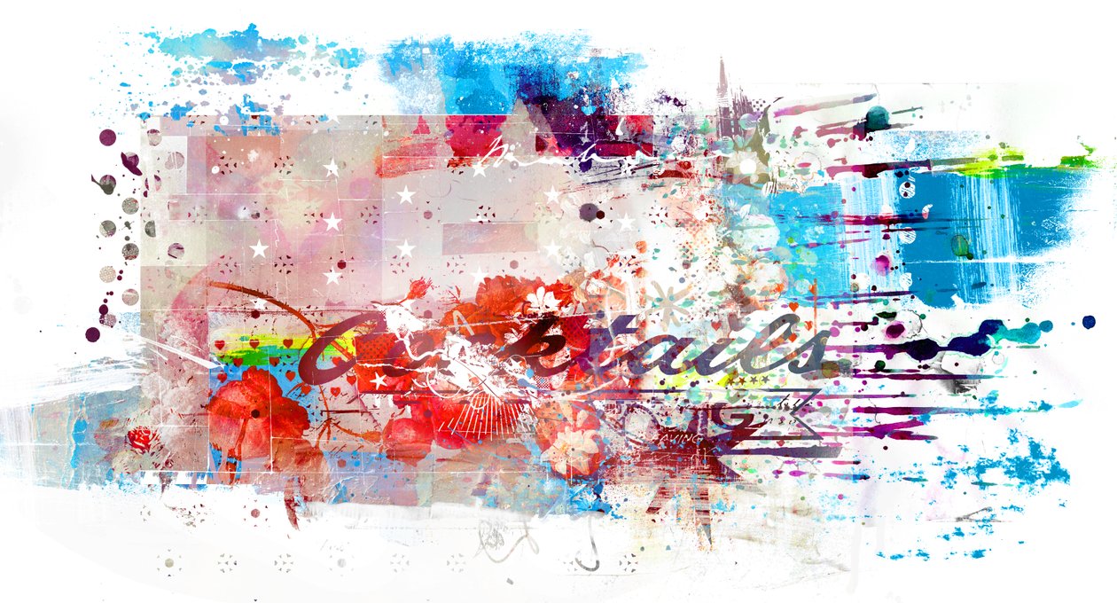 Cocktails, 2016 (Collage på lærred) af Teis Albers