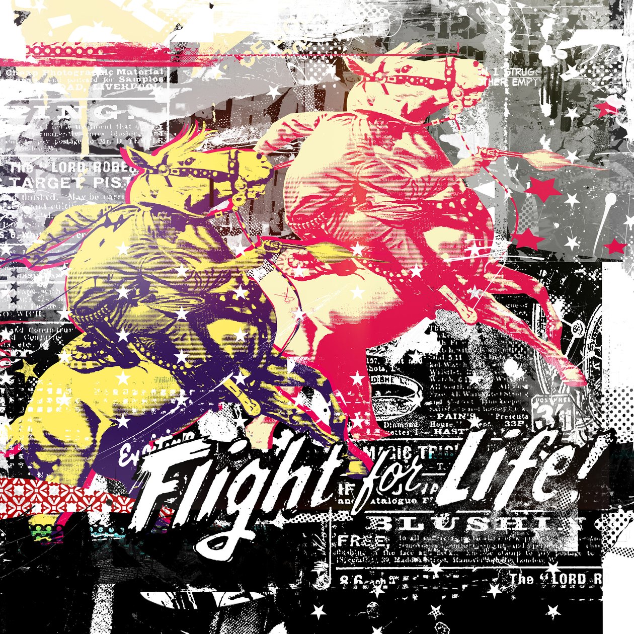 Flight for Life!, 2015 (blandet medier på lærred) af Teis Albers
