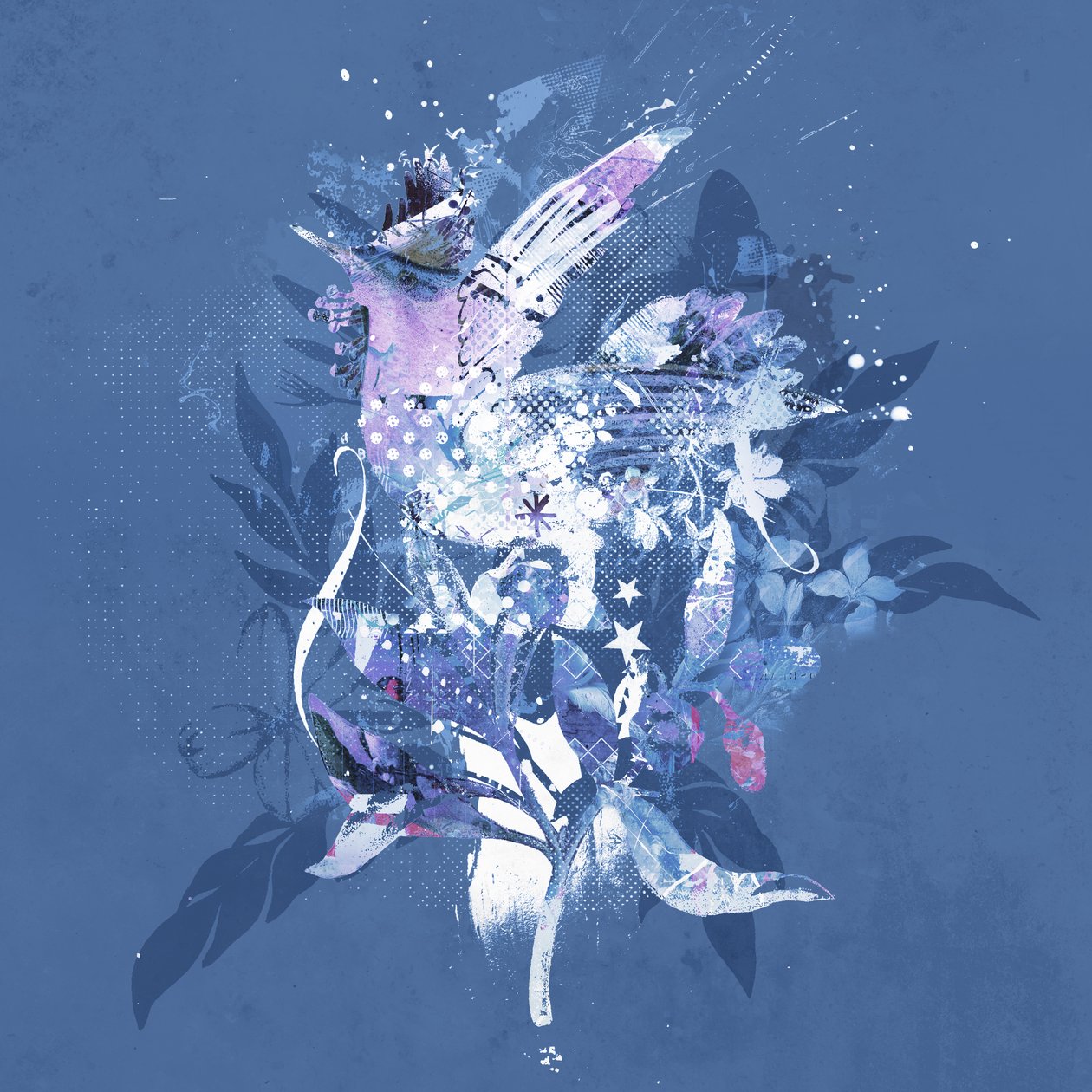 Freebirdy, 2015 (Collage på lærred) af Teis Albers