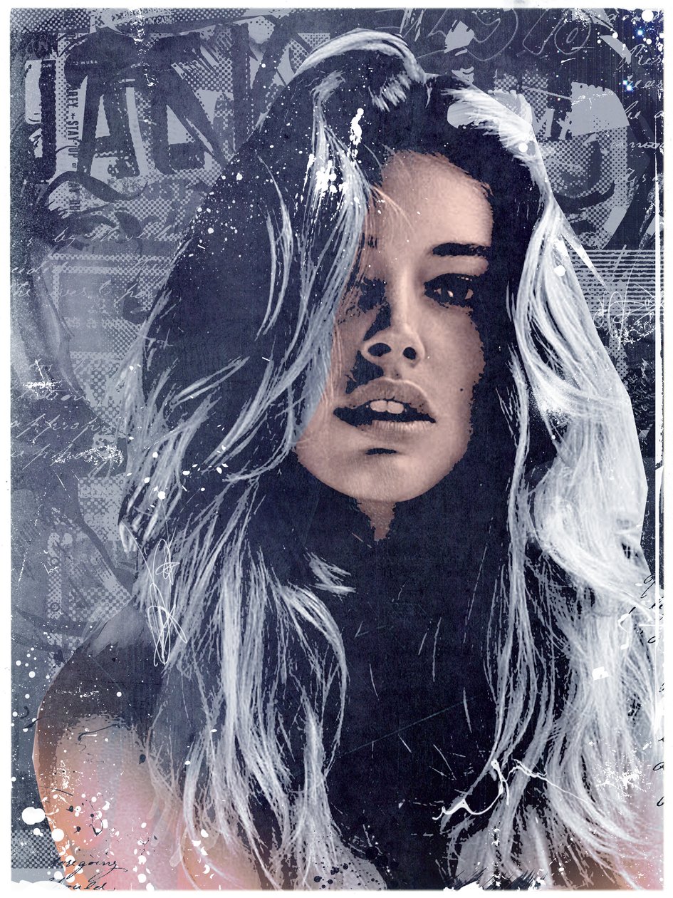 Grace, 2014 (Collage på lærred) af Teis Albers
