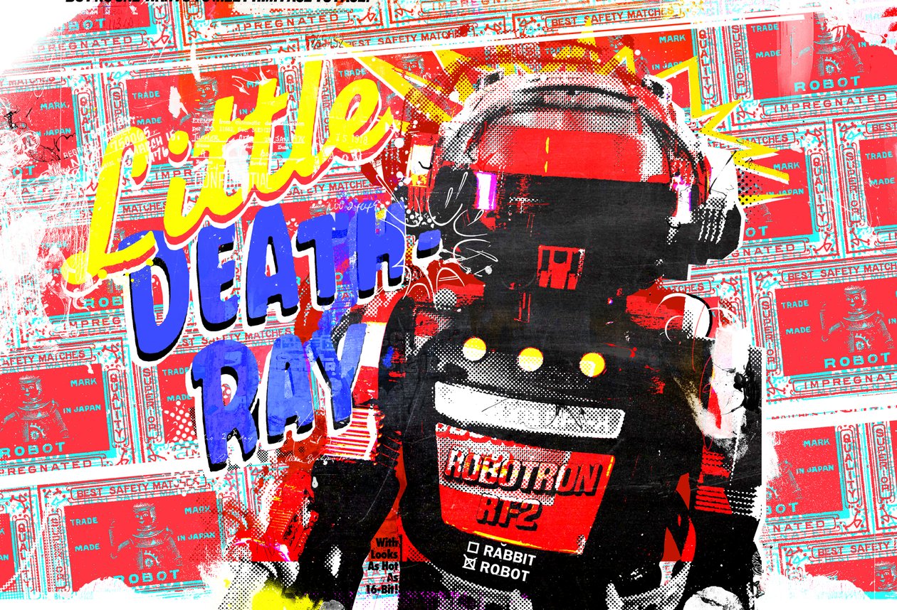 Little death ray, 2014 (blandet medier på lærred) af Teis Albers