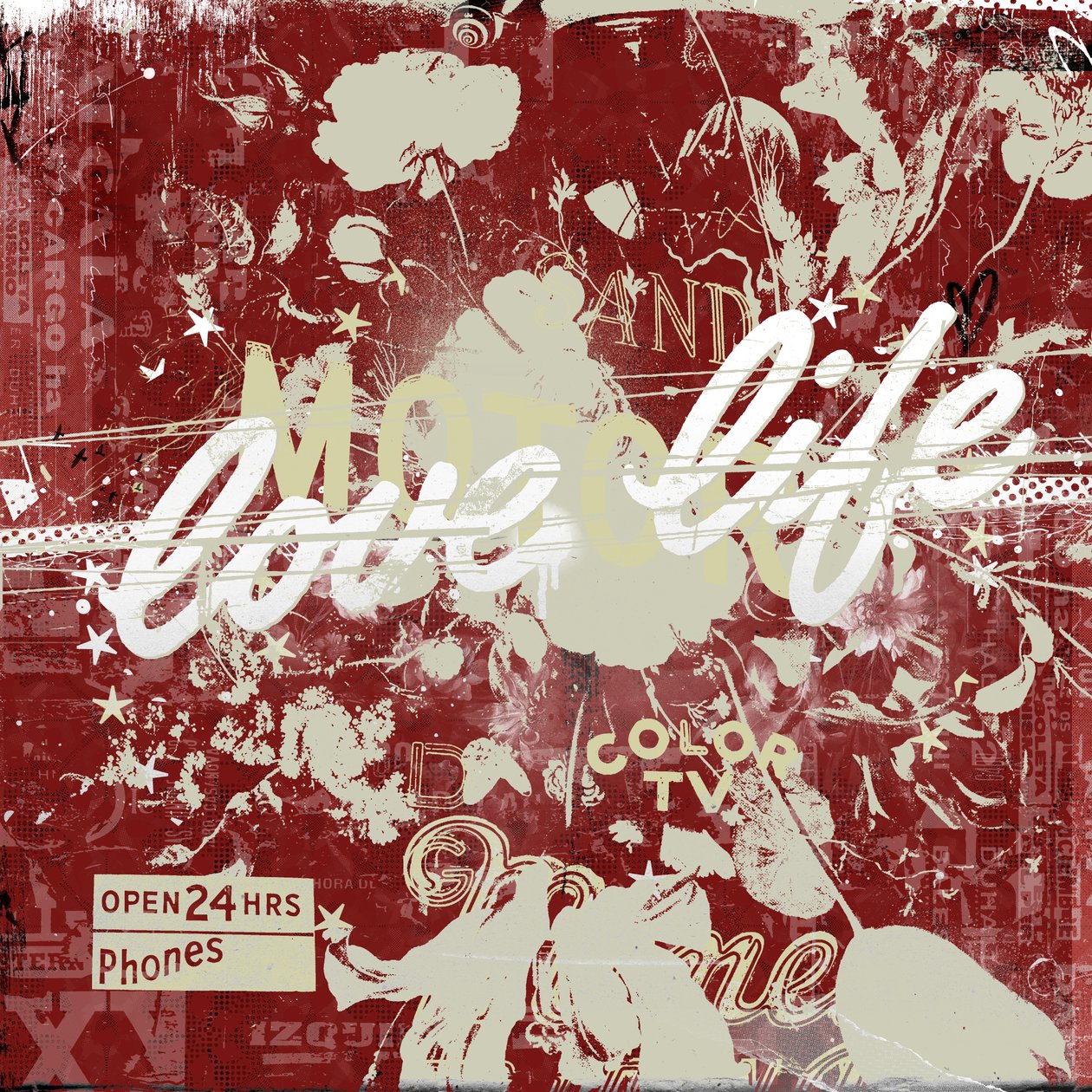 Love Life, 2015 (Collage på lærred) af Teis Albers