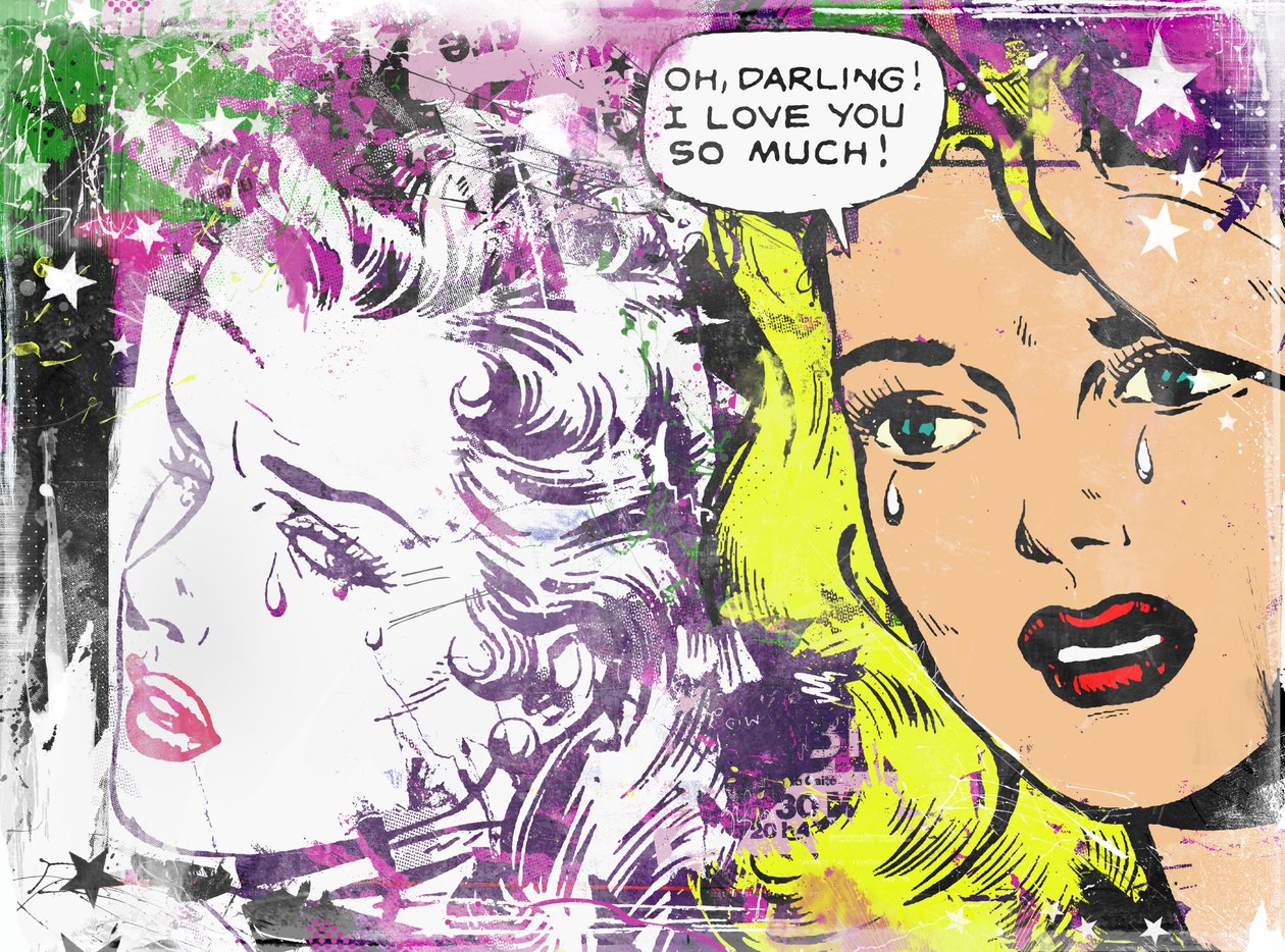 Oh Darling!, 2015 (Collage på lærred) af Teis Albers
