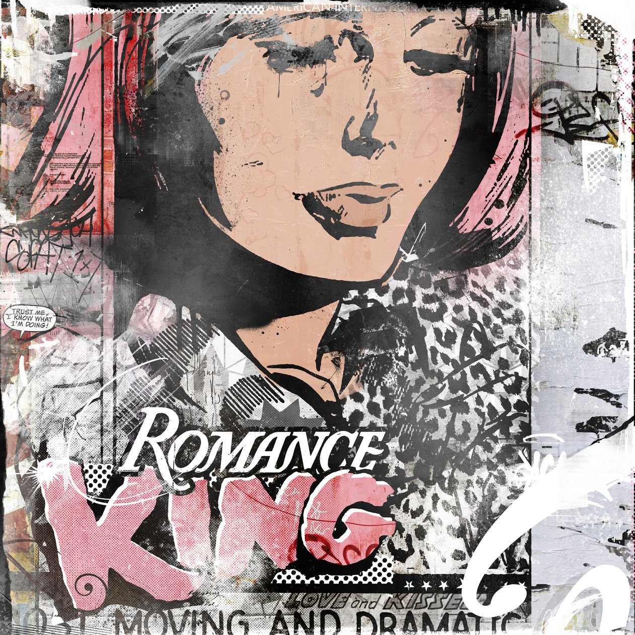 Romance King, 2014 (akryl, spraymaling på lærred) af Teis Albers
