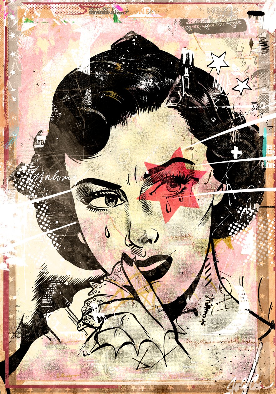 Starry Eye Surprise, 2017 (Collage på lærred) af Teis Albers