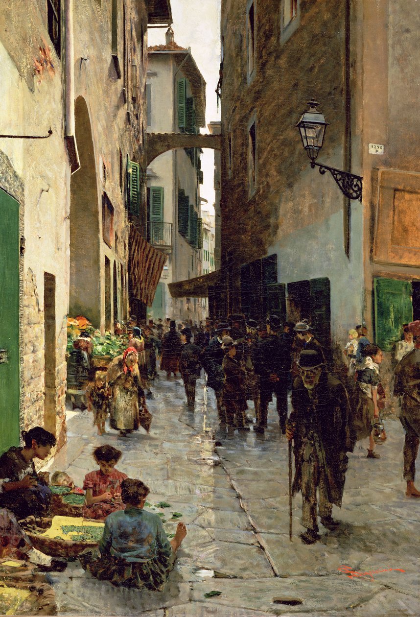 En ghetto i Firenze af Telemaco Signorini