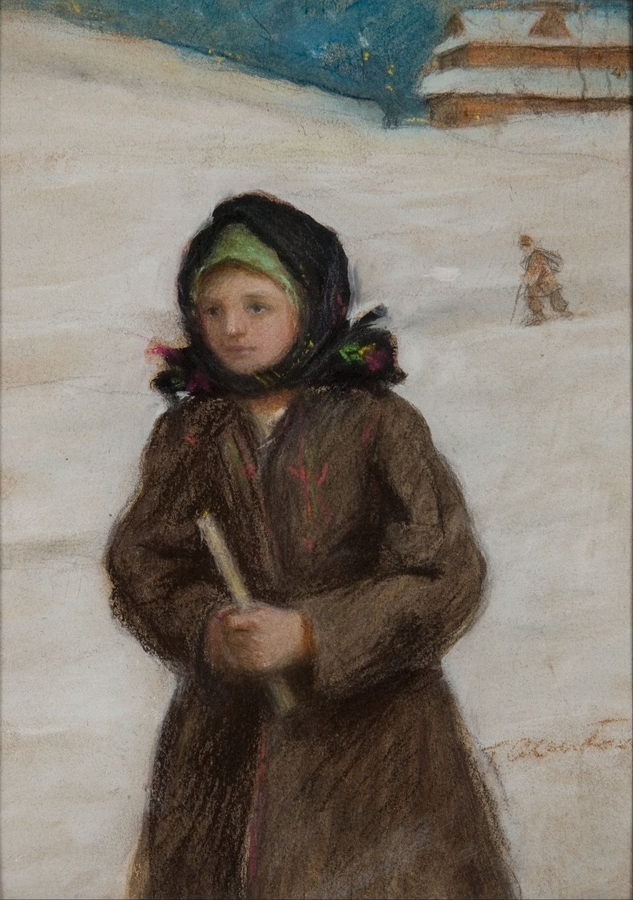 Pige med et lys: Polsk: Pige med et lys af Teodor Axentowicz
