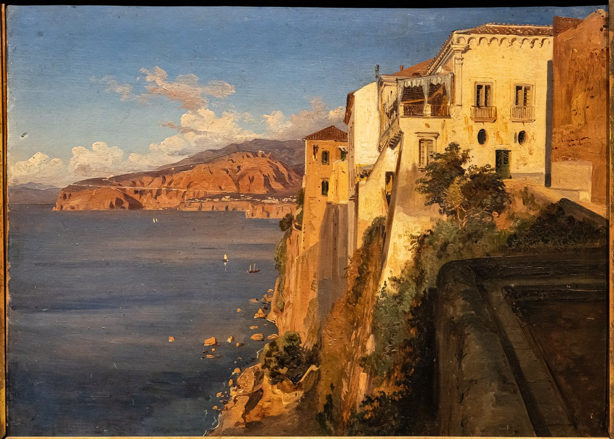 Teodoro Duclère: "Tassos hus i Sorrento", oliemaleri, omkring 1862. af Teodoro Duclere