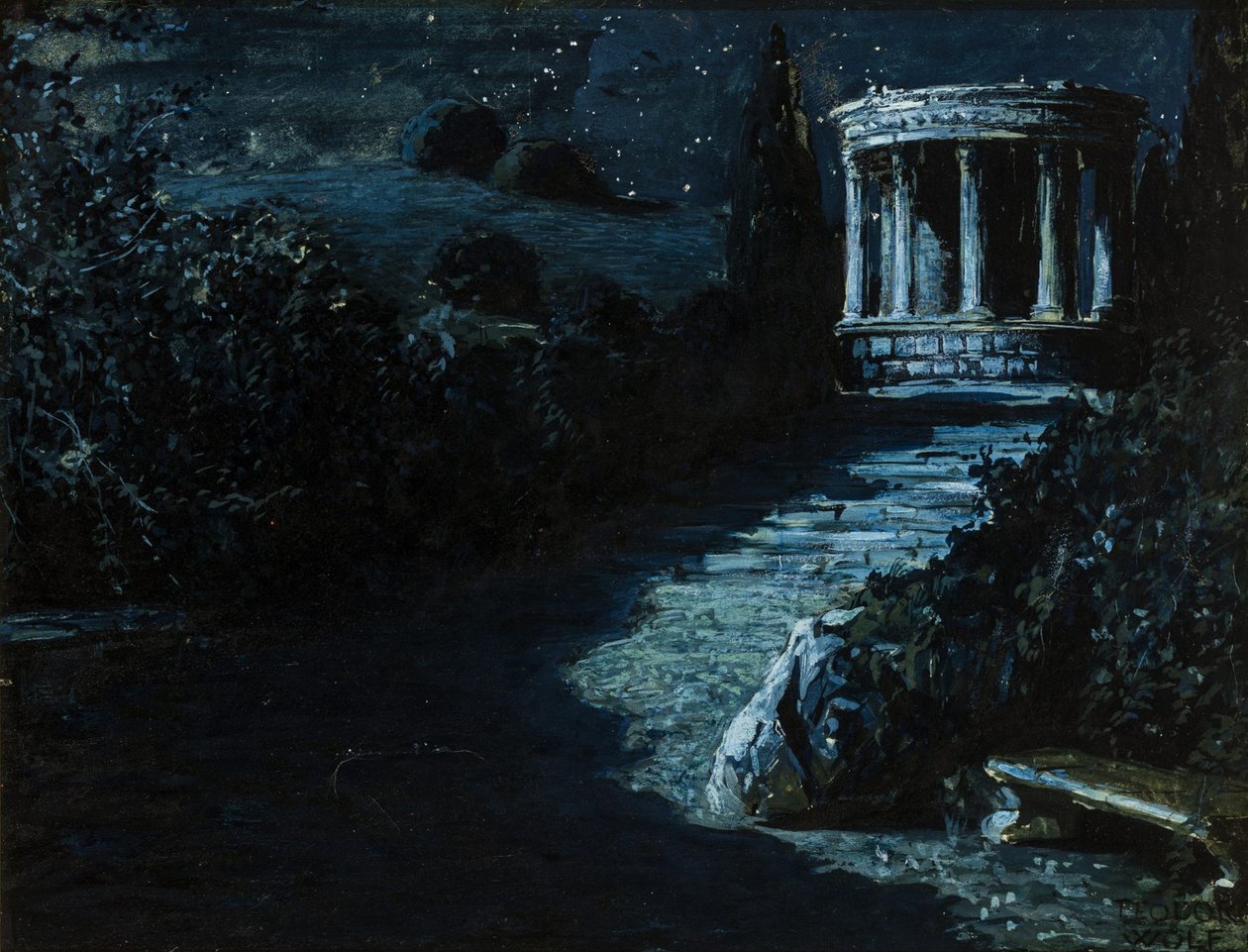Natlandskab Natlandskab, 1908. af Teodoro Wolf Ferrari