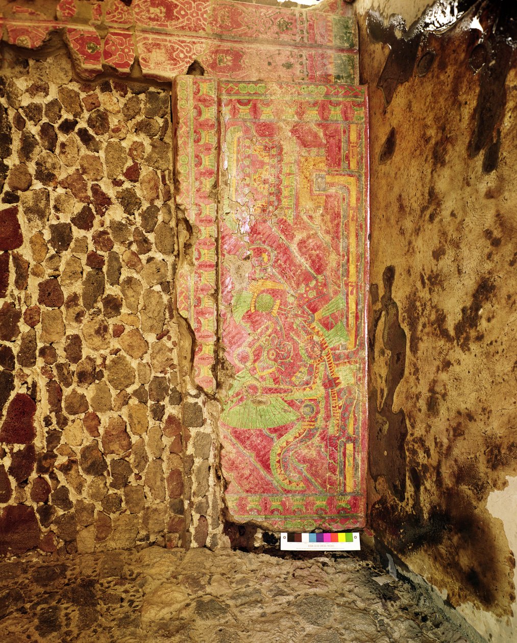 Vægmaleri af fjerklædt slange (vægmaleri) af Teotihuacan
