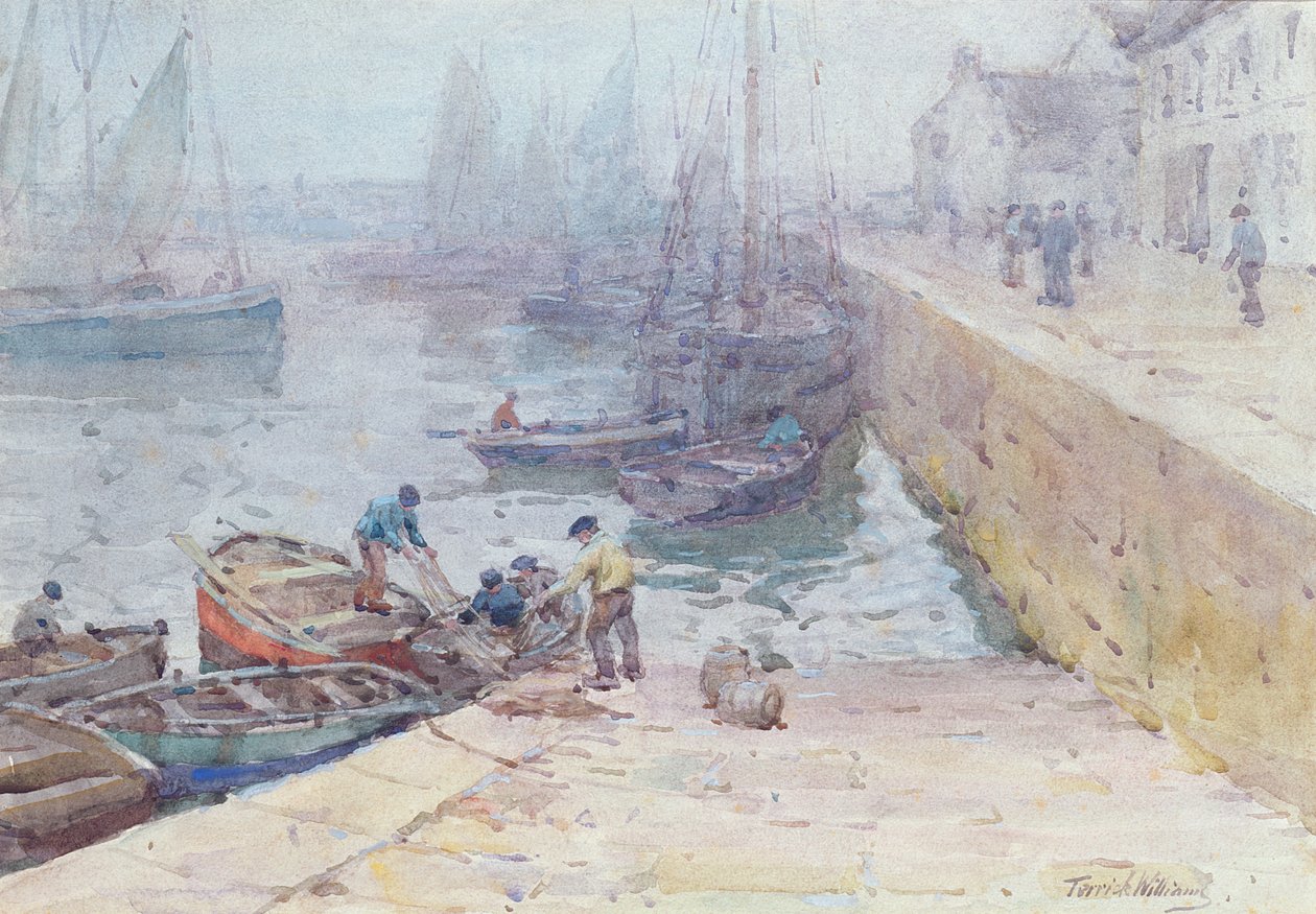 A Grey Morning, Audierne, Bretagne af Terrick Williams