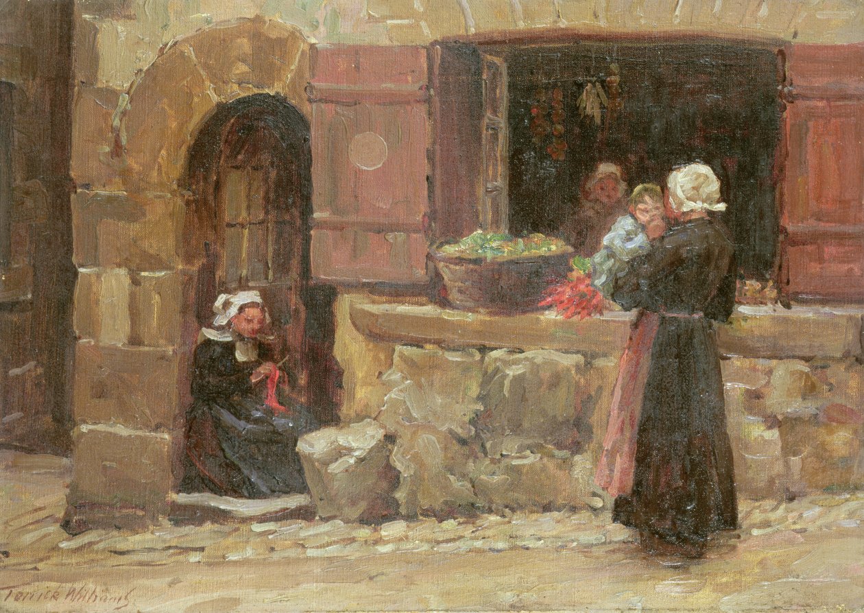 En lille butik, Quimperle, Bretagne af Terrick Williams