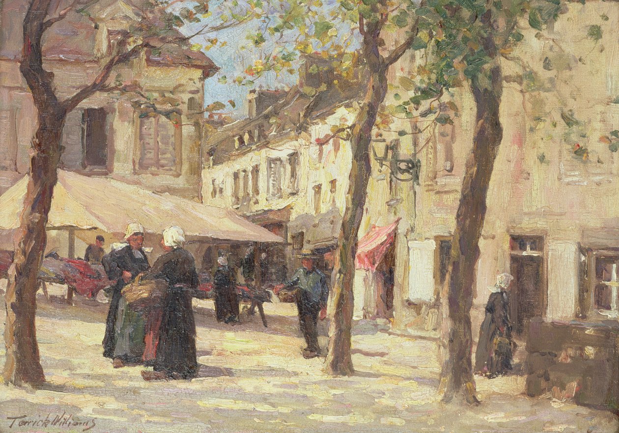 Markedspladsen, Quimperle, Bretagne af Terrick Williams