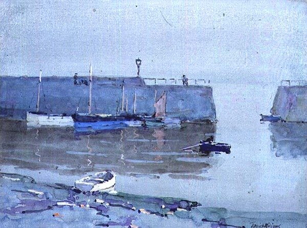 En stille morgen, Musehul, Cornwall af Terrick Williams