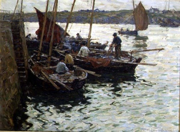 Fiskere ved kajen af Terrick Williams