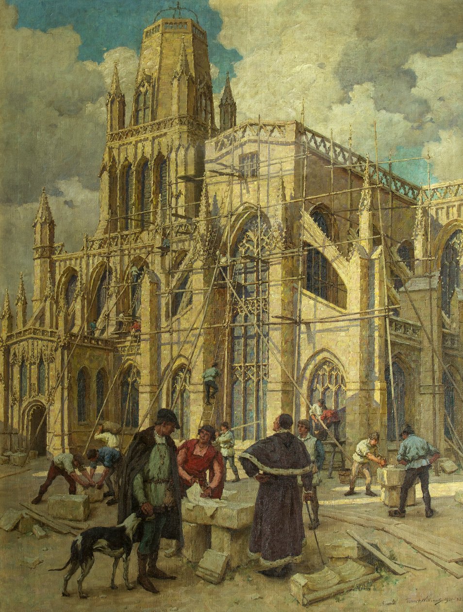 The Rebuilding of St Mary Redcliffe af William Canynges i 1452 af Terrick Williams