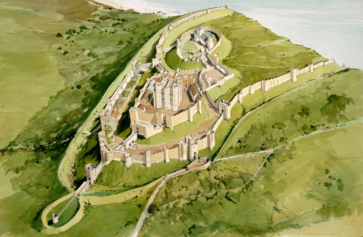 Dover Castle, c1300, c1990-2010 af Terry Ball