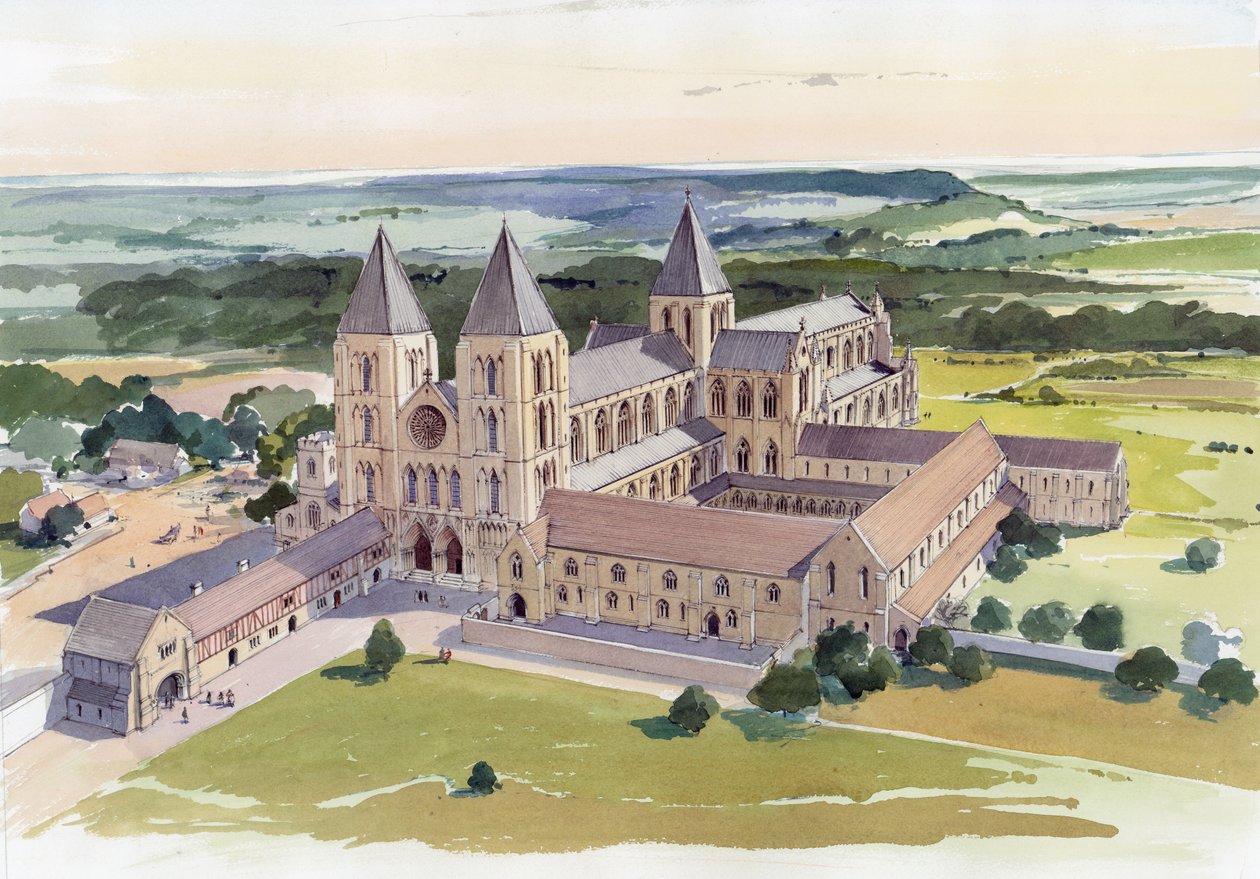 Gisborough Priory, Redcar og Cleveland, c begyndelsen af det 15. århundrede c1995-c2005. af Terry Ball