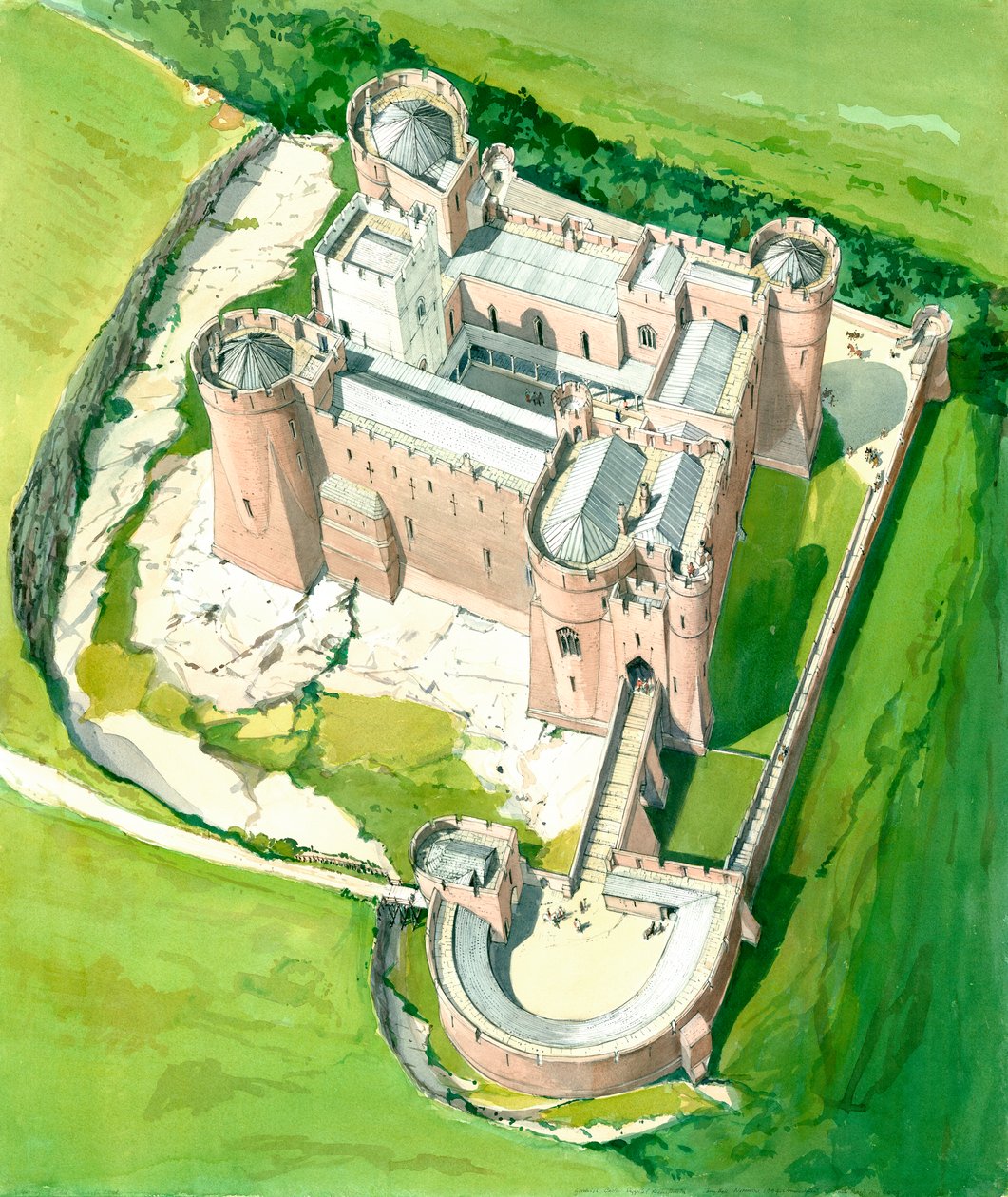 Goodrich Castle, slutningen af det 13. århundrede, c1990-2010 af Terry Ball