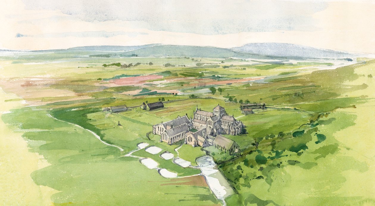 Hailes Abbey, c13. århundrede, 1990-2010 af Terry Ball