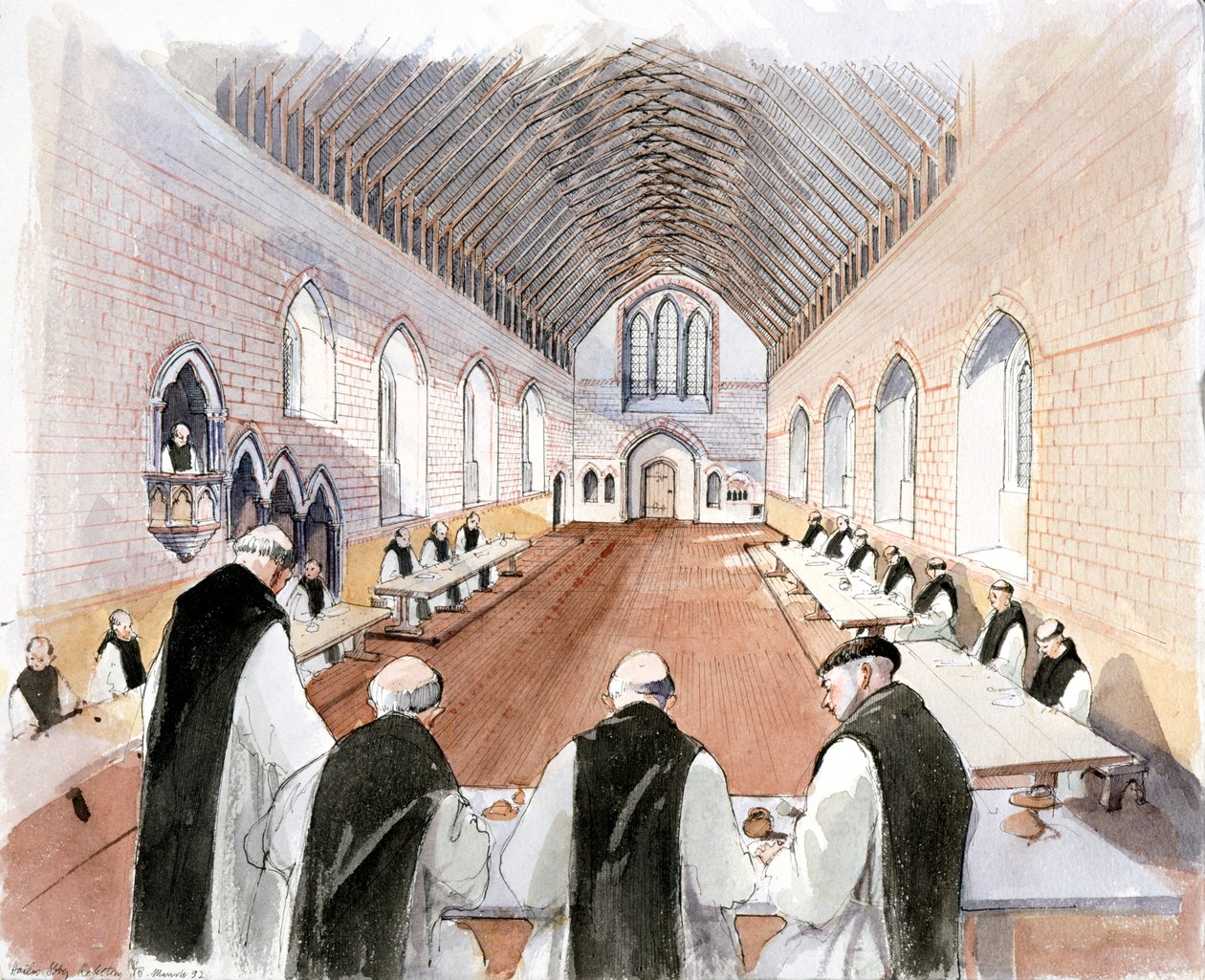 Hailes Abbey, c13. århundrede, c1990-2010 af Terry Ball