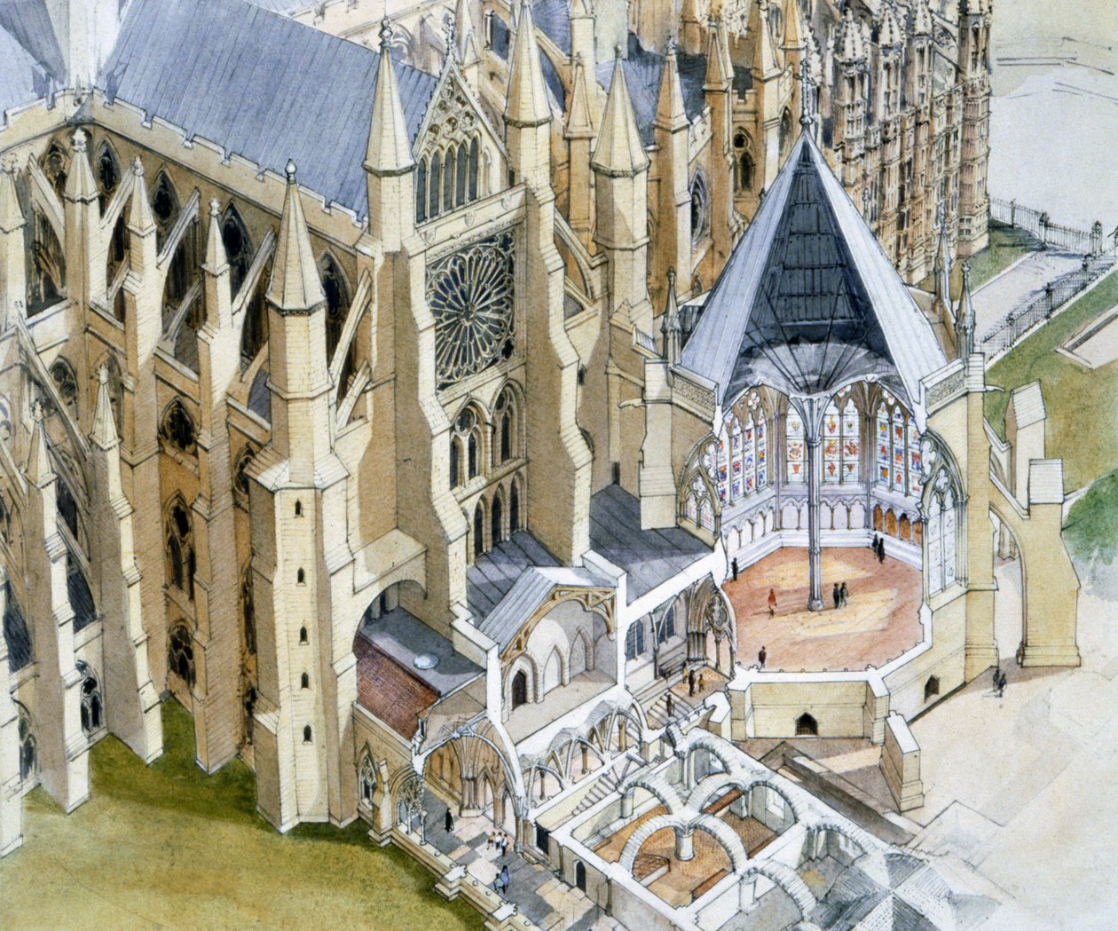Westminster Abbey, Chapter House, c1500-tallet, c1990-2010 af Terry Ball