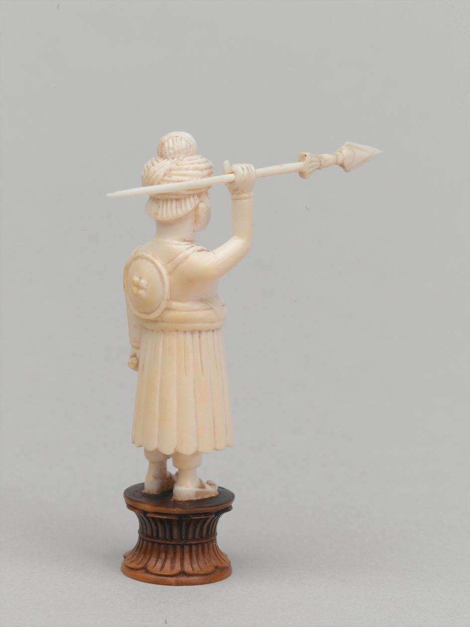 Sort bonde, skakbrik, Indien, 1820 ca af Tessier