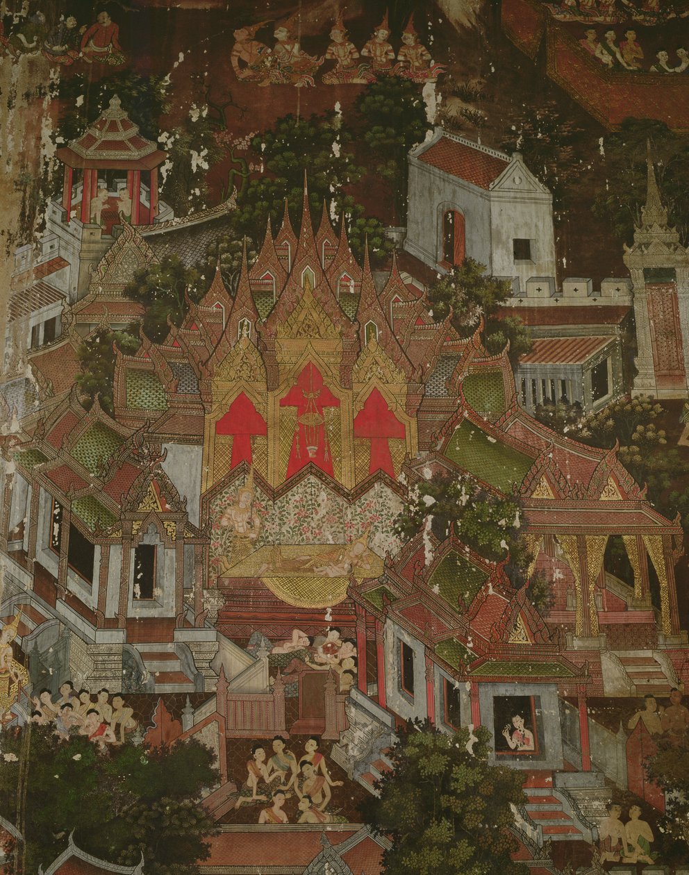 Fødsel af en prins, Wat Suthat, Bangkok af Thai School