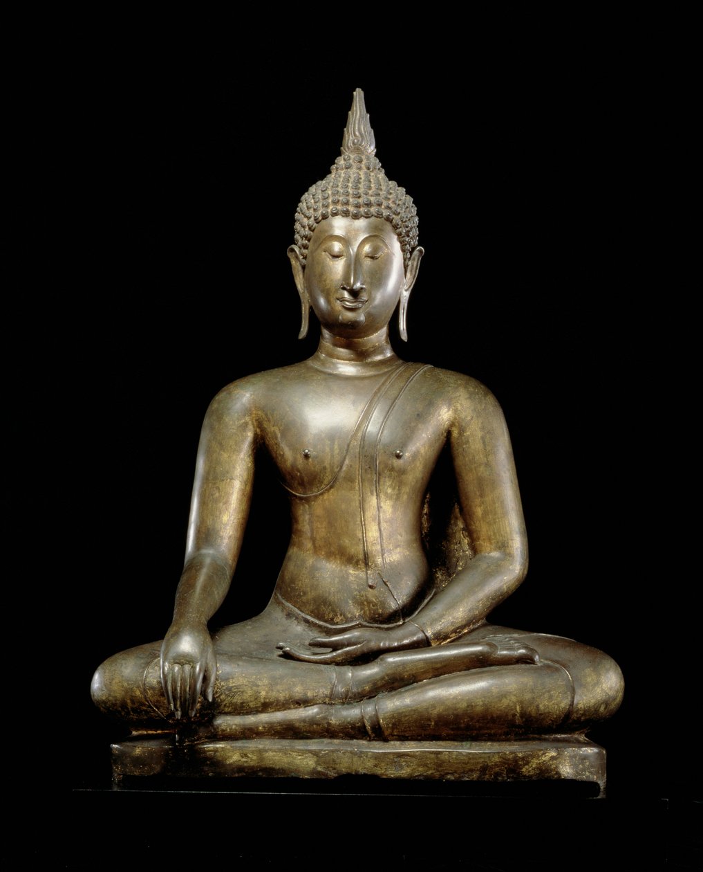 Buddha i sejrens øjeblik, Sukhothai-stil (blybronze) af Thai School
