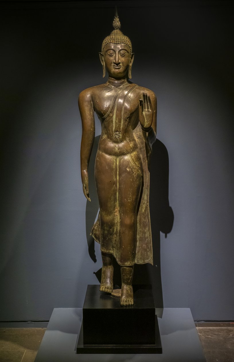 Buddha gående. Thailand. Thai kunst af Sukhothai, 15.-16. århundrede af Thai School