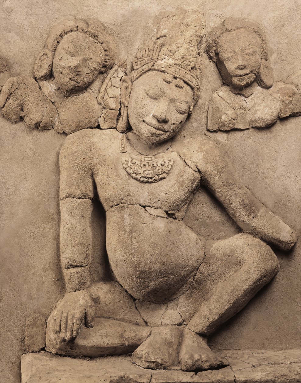 Relief, fra Chedi Chula Pathom, Dwaravati School (Stuk) af Thai School