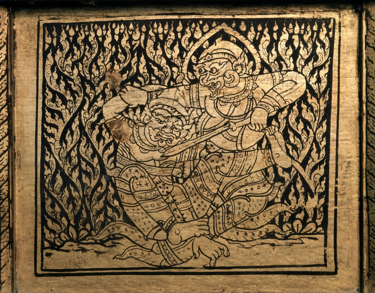 THAI KUNST: En episode i "Ramayana". Bogskab, Bangkok Style. af Thai School