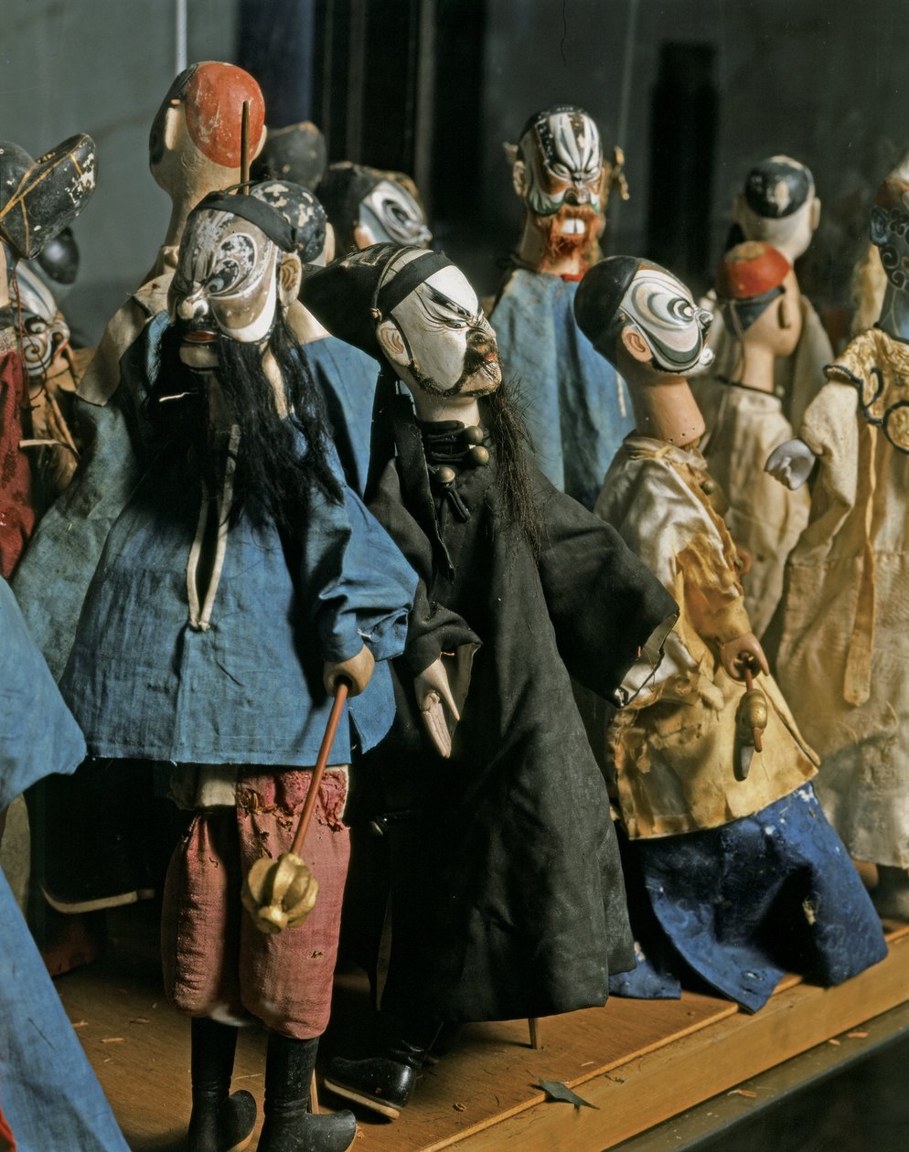 THAI KUNST: Marionetter af Ramayana-figurerne. Bangkok-stil af Thai School