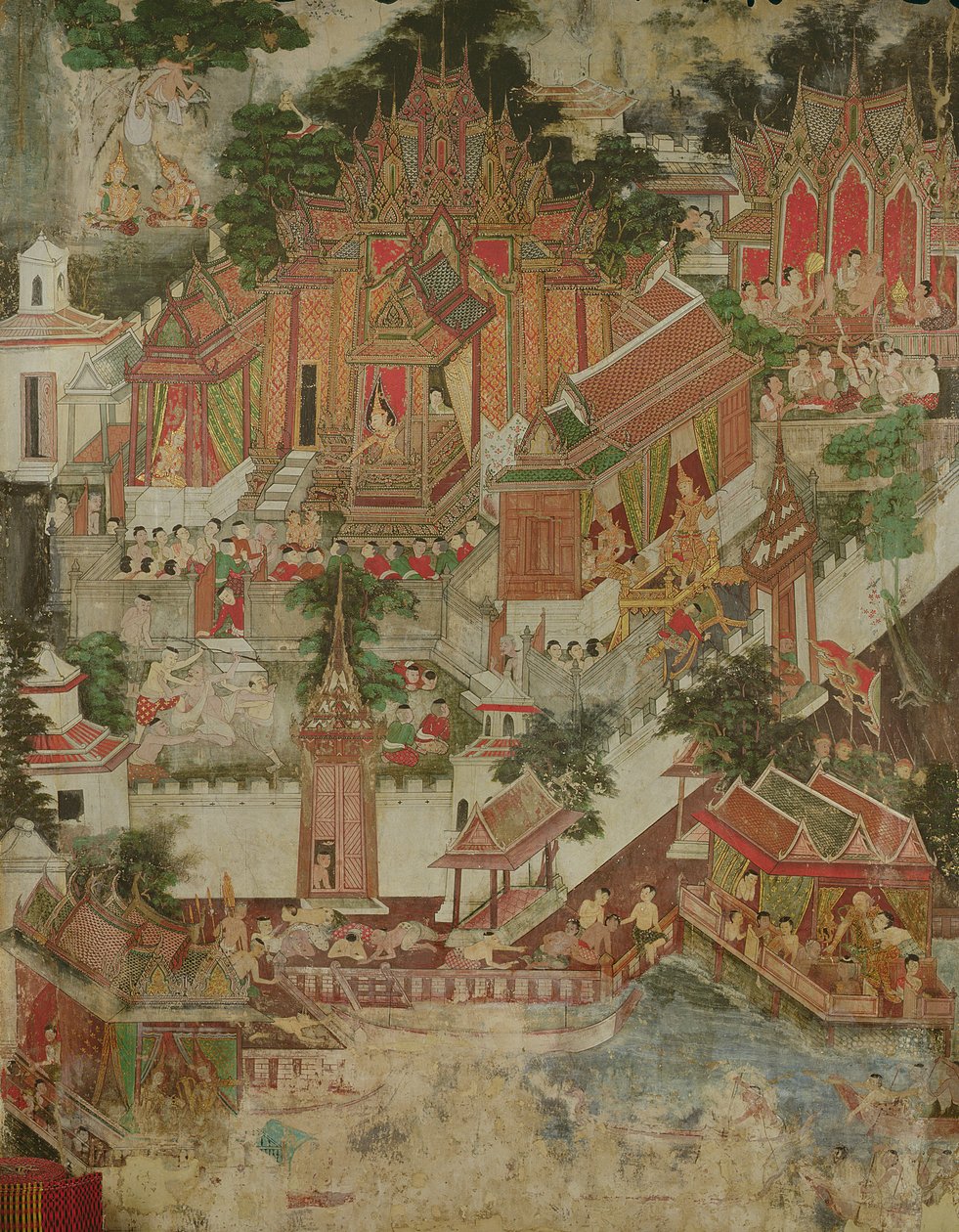 Vessantara Jataka, Wat Suwannaram, Thonburi, 1831 af Thai School