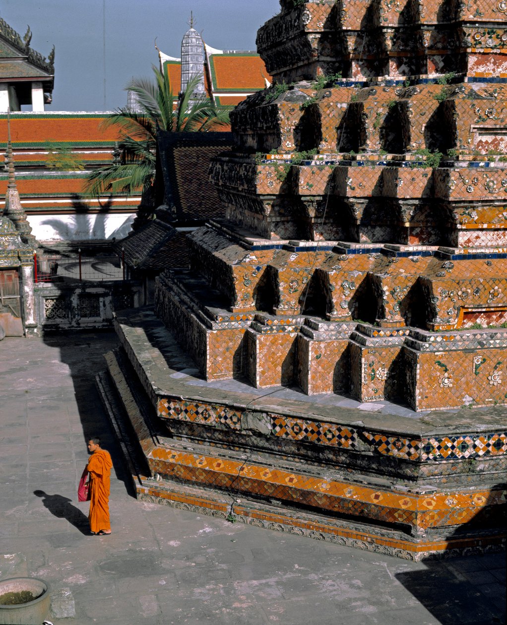 Udsigt over den liggende Buddhas tempel, ca. 1700 af Thai School