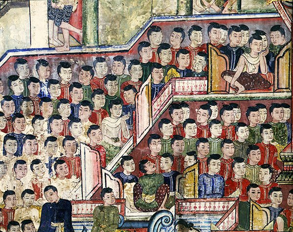 Wiharn Laikarn, episode fra Jataka Sang Thong (fresco) af Thai School
