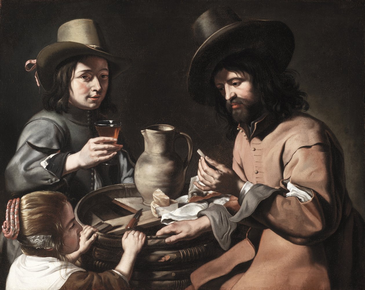 En bondefamilie, c.1650 af The Master of the Games The Master of the Games