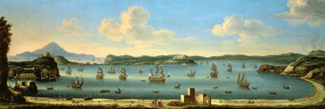 Pozzuoli-bugten med Ischia i det fjerne 1740 af The Metropolitan Master