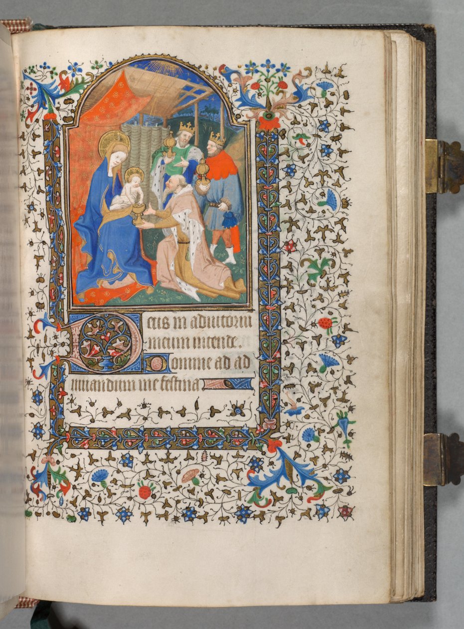 Tidebog (brug af Paris): Fol. 67r, Tilbedelse af de hellige tre konger af The Bedford Master