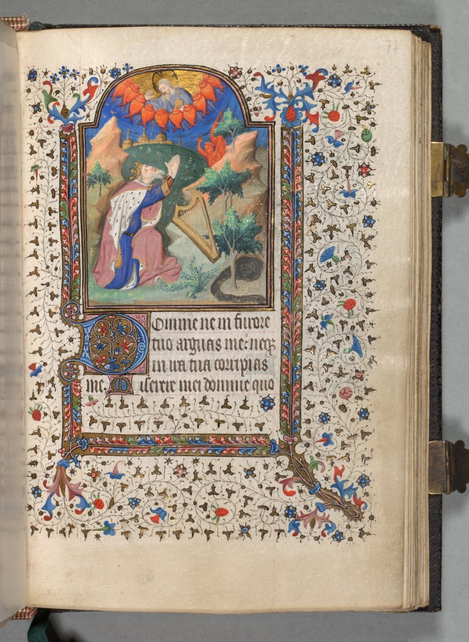 Timebog Brug af Paris: Fol. 77r, David, ca. 1420. af The Bedford Master
