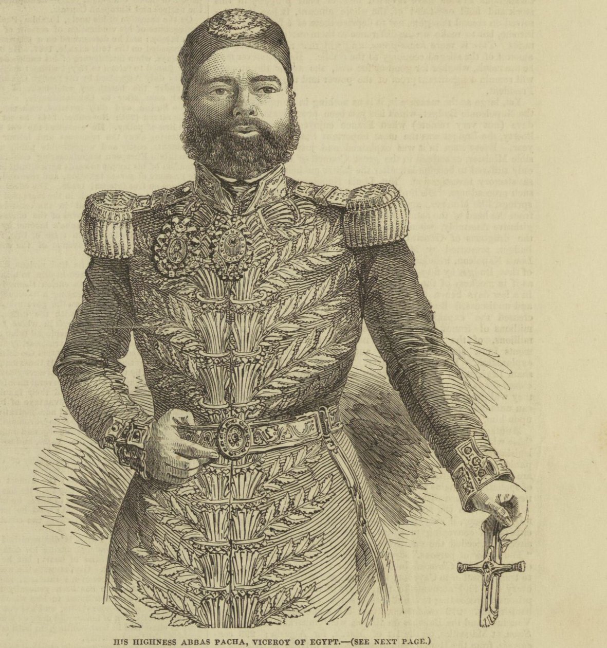 Hans højhed Abbas Pacha, vicekonge af Egypten ILN-1852-0327-0001 af The Illustrated London News