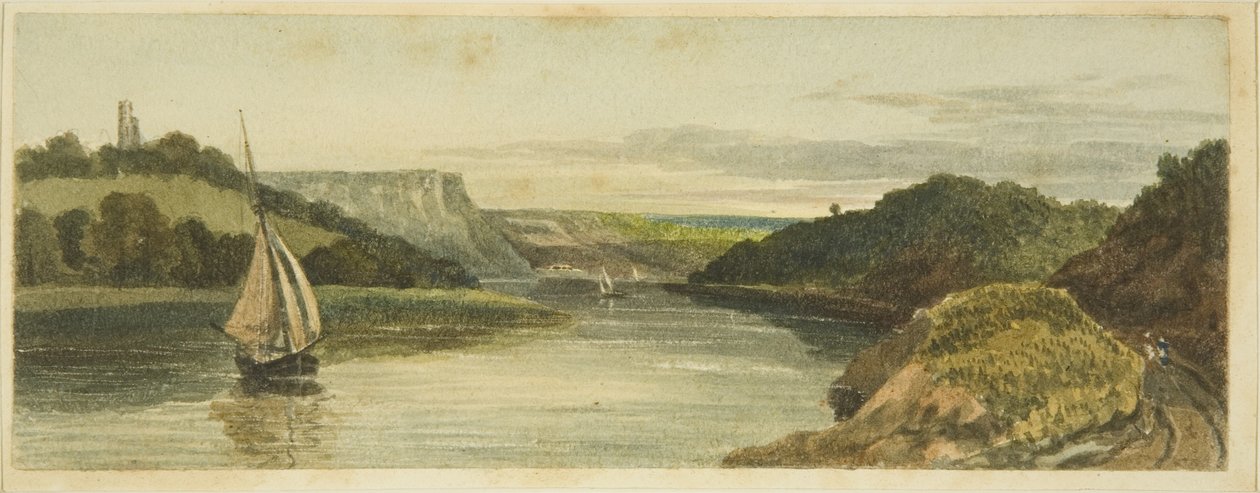 The Avon under Sea Walls, ca. 1820 (blyant og akvarel på papir) af The Rev. John Eagles