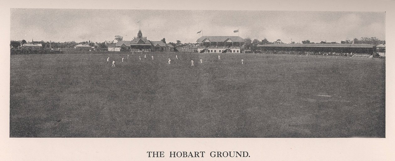 Hobart Cricket Ground, Tasmanien, Australien, 1912 af The Sydney Daily Telegraph