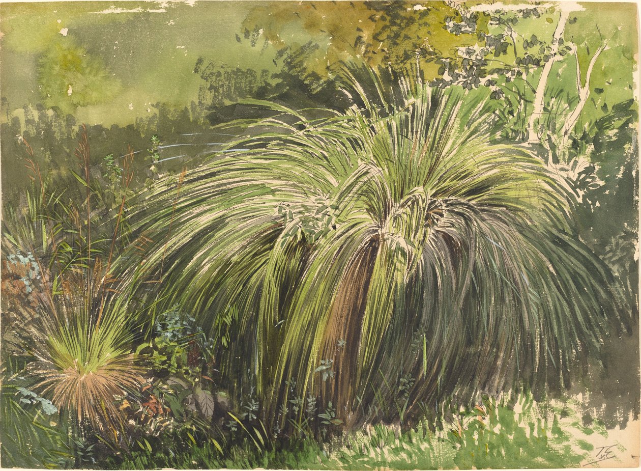 Et hjørne af en eng med springgræs, ca. 1870. af Themistocles von Eckenbrecher