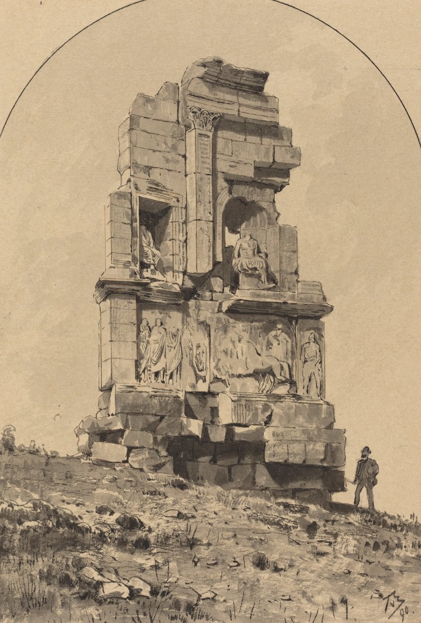 Monument af Philopappos, 1890. af Themistocles von Eckenbrecher